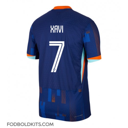 Holland Xavi Simons #7 Udebanetrøje EM 2024 Kortærmet